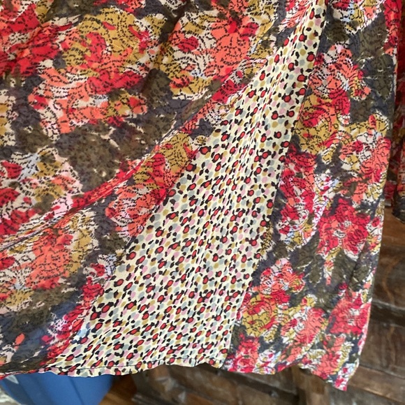 Urban Outfitters flowy Staring at Stars colorful bell sleeve tunic top - Picture 6 of 12